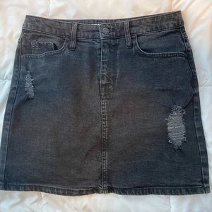 Mossimo Black Denim High Waisted Jean Skirt